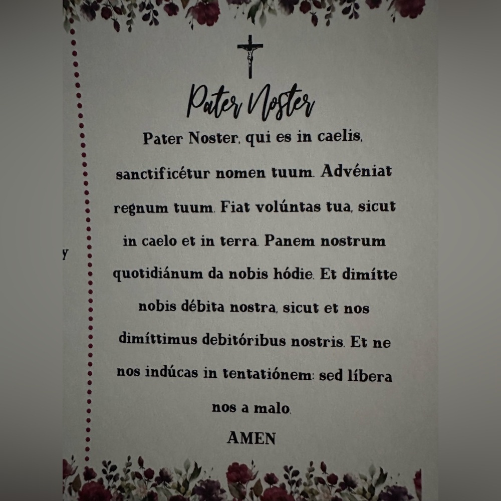 Our father print in Spanish